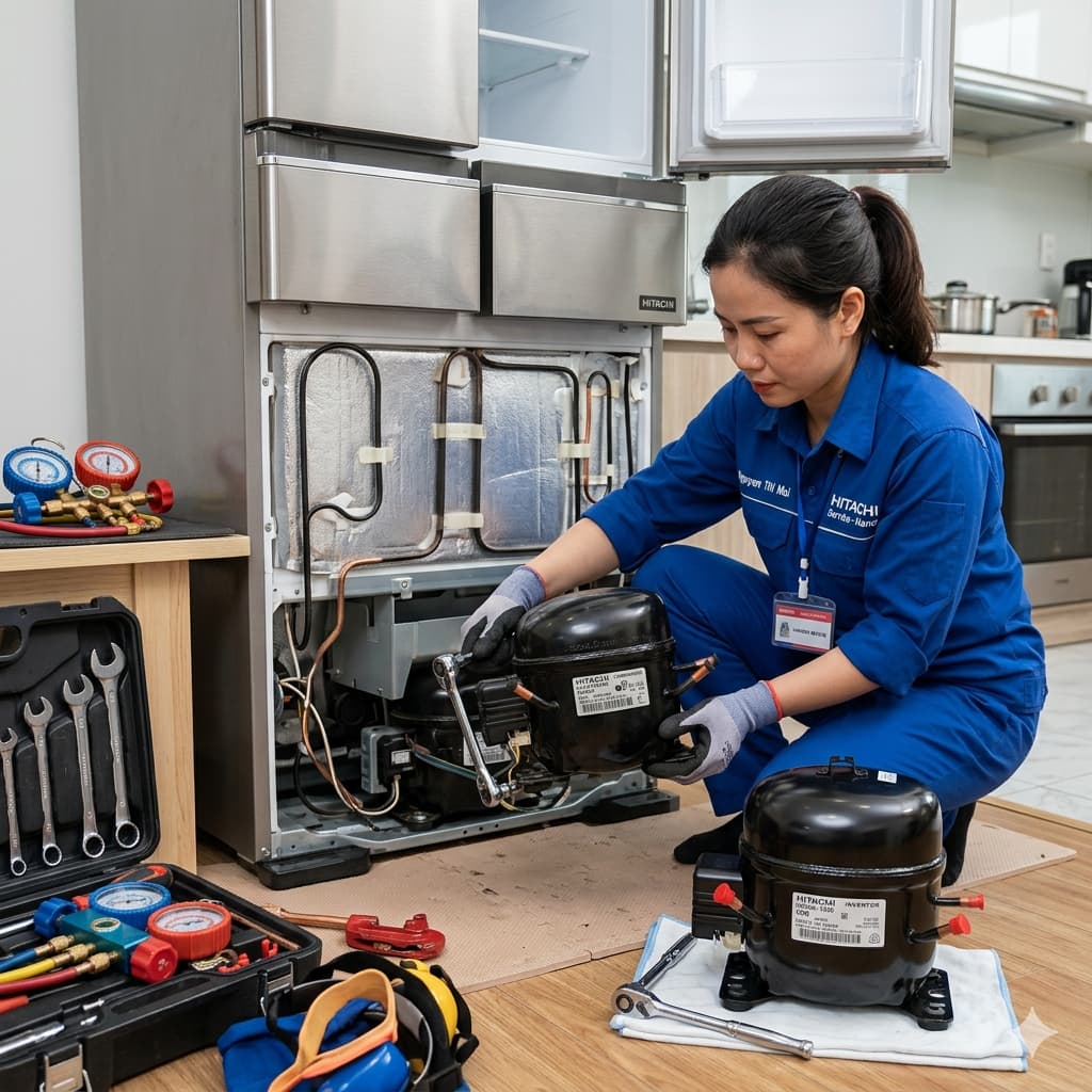 Sửa chữa bảo hành tủ lạnh Hitachi 